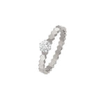 ??MIRA?¡¥BEE LOVE RING SILVER 1 DIAMOND