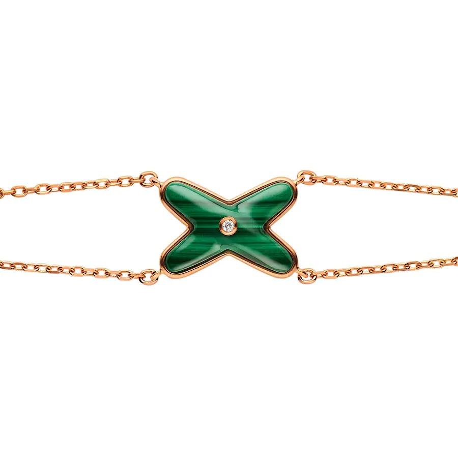 ??MIRA?¡¥JEUX BRACELET MALACHITE PINK GOLD 1 DIAMOND