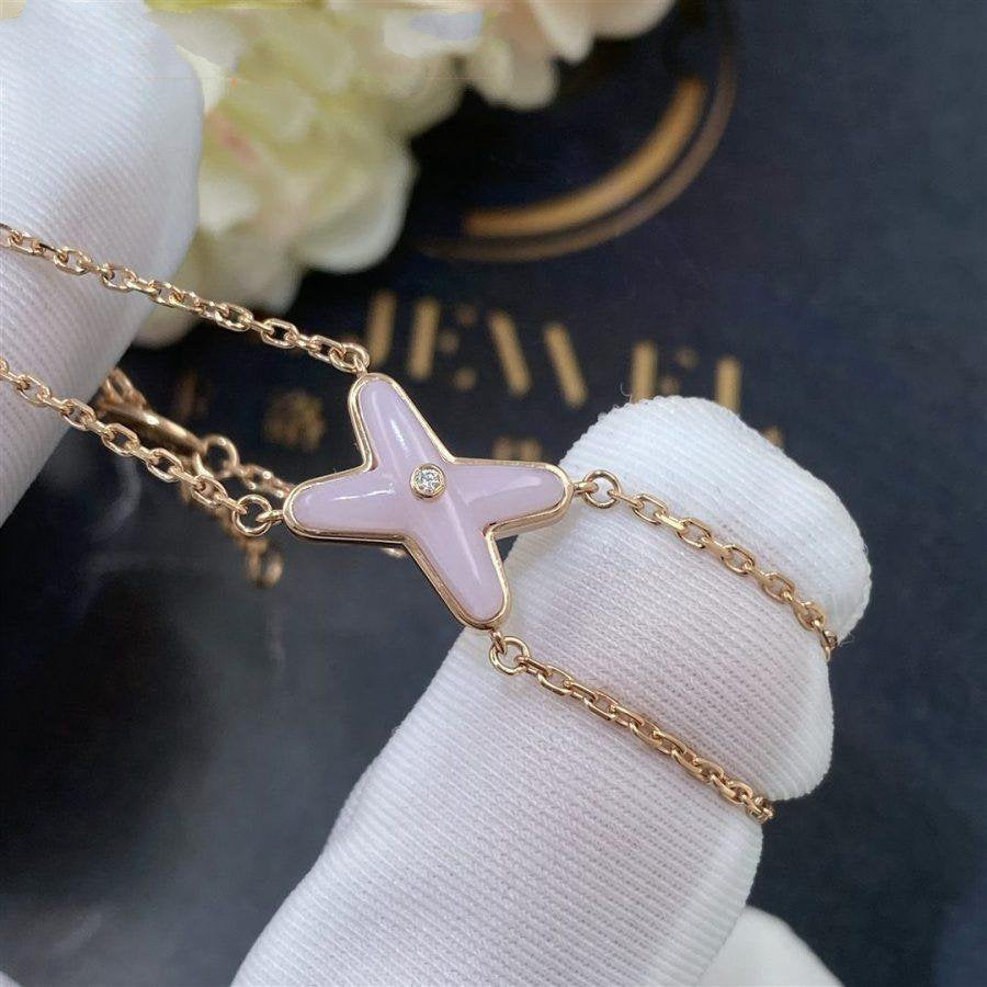 ??MIRA?¡¥JEUX BRACELET PINK MOP PINK GOLD 1 DIAMOND