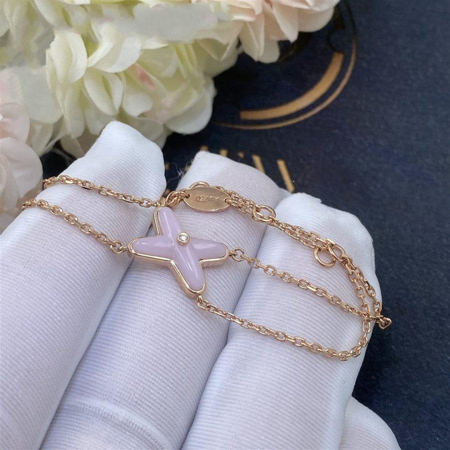 ??MIRA?¡¥JEUX BRACELET PINK MOP PINK GOLD 1 DIAMOND