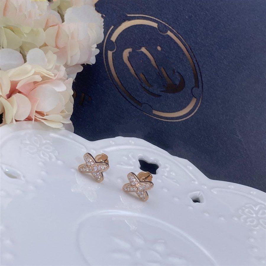 ??MIRA?¡¥JEUX DE PINK GOLD DIAMOND EARRINGS