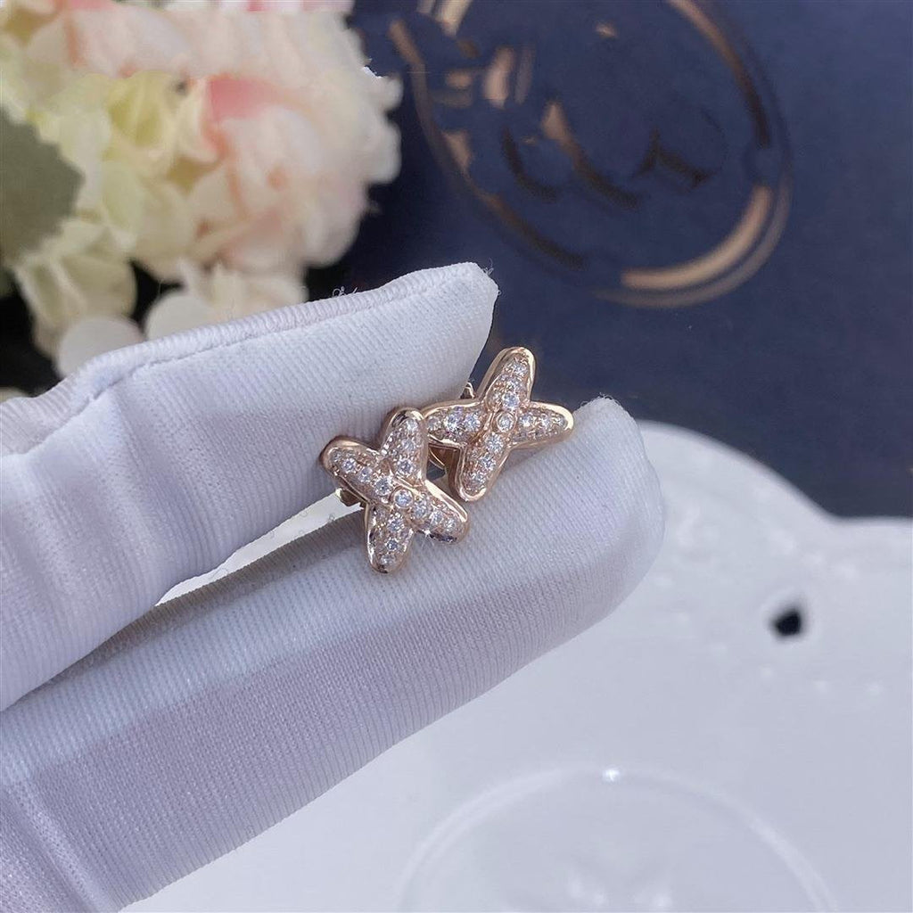 ??MIRA?¡¥JEUX DE PINK GOLD DIAMOND EARRINGS