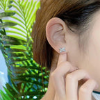 ??MIRA?¡¥JEUX DE SILVER DIAMOND EARRINGS