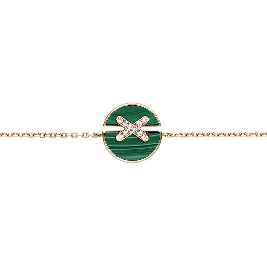 ??MIRA?¡¥JEUX DE BRACELET MALACHITE PINK GOLD DIAMONDS