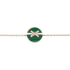 ??MIRA?¡¥JEUX DE BRACELET MALACHITE PINK GOLD DIAMONDS