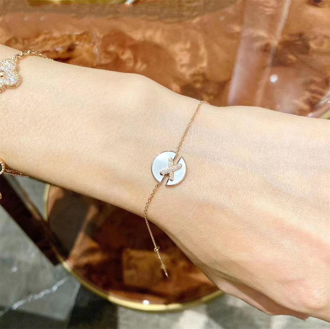 ??MIRA?¡¥JEUX DE BRACELET MOP PINK GOLD DIAMONDS