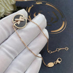 ??MIRA?¡¥JEUX DE BRACELET ONYX PINK GOLD DIAMOND