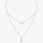 [MIRA] MOVE 2 ROW DIAMOND NECKLACE