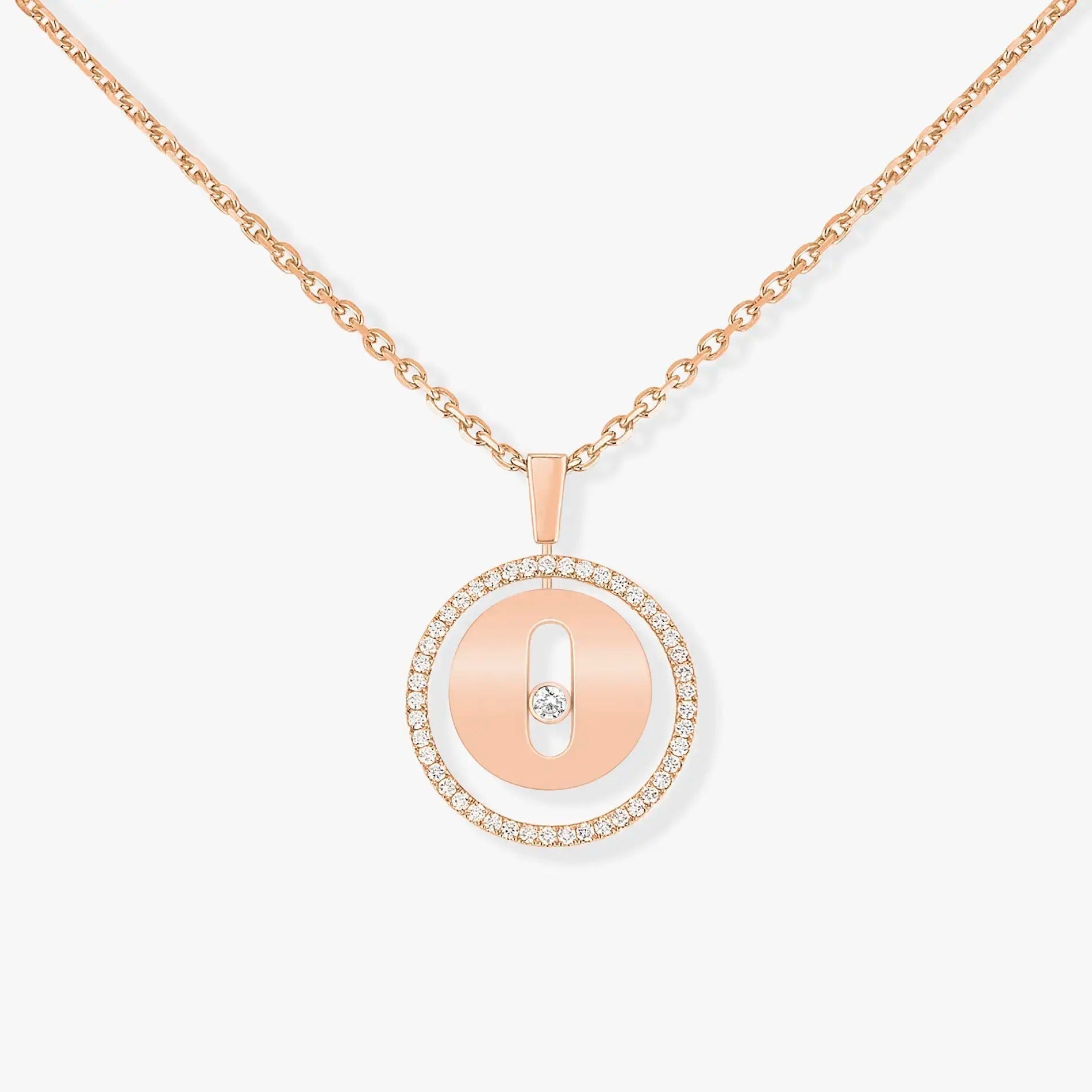 [MIRA]  MOVE PM NECKLACE PINK GOLD DIAMOND