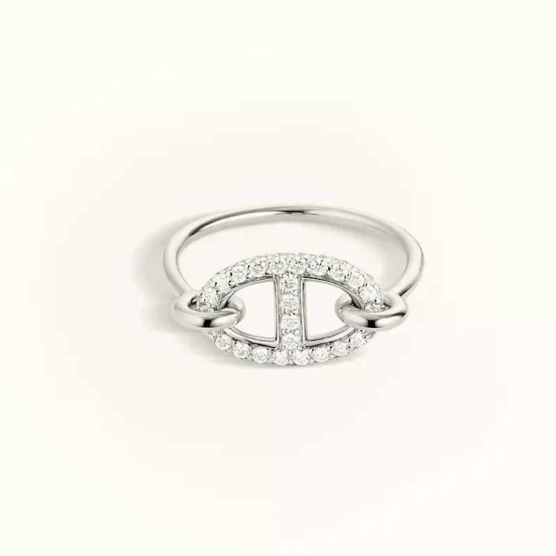 ??MIRA?¡¥RONDE SMALL SILVER DIAMOND RING