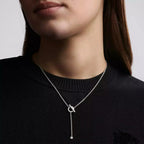 ??MIRA?¡¥FINESSE SILVER DIAMOND NECKLACE