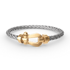 ??MIRA?¡¥FORCE LARGE HORSESHOE NO DIAMOND BRACELET GOLD