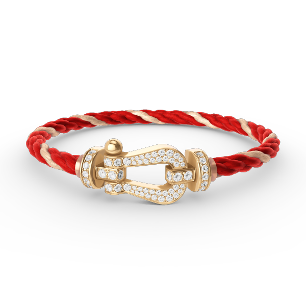??MIRA?¡¥FORCE LARGE HORSESHOE FULL DIAMOND BRACELET GOLD