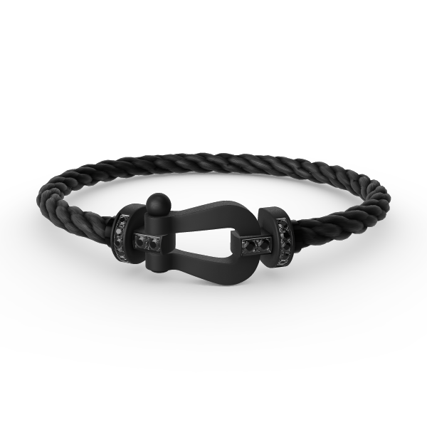 ??MIRA?¡¥FORCE LARGE SERIES HORSESHOE BLACK SAMURAI BRACELET