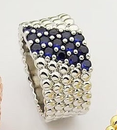 [MIRA]  PERLEE DIAMOND RING ,5-ROW DIAMOND-SET DESIGN