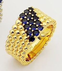 [MIRA]  PERLEE DIAMOND RING ,5-ROW DIAMOND-SET DESIGN