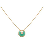 ??MIRA?¡¥AMULETTE GOLD MALACHITE NECKLACE