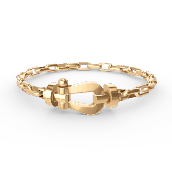 ??MIRA?¡¥FORCE LARGE HORSESHOE CLASP  METAL BRACELET