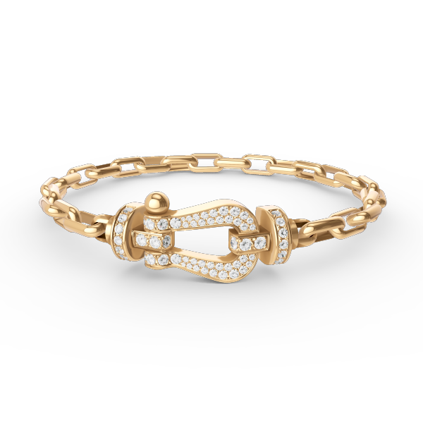??MIRA?¡¥FORCE LARGE HORSESHOE CLASP  METAL BRACELET