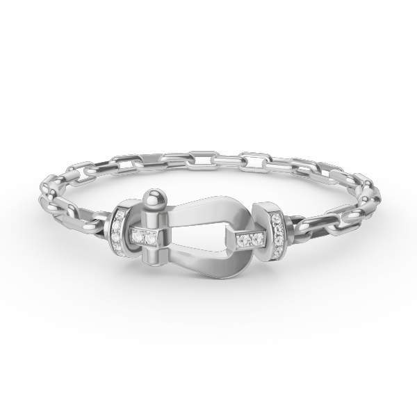 ??MIRA?¡¥FORCE LARGE HORSESHOE CLASP  METAL BRACELET