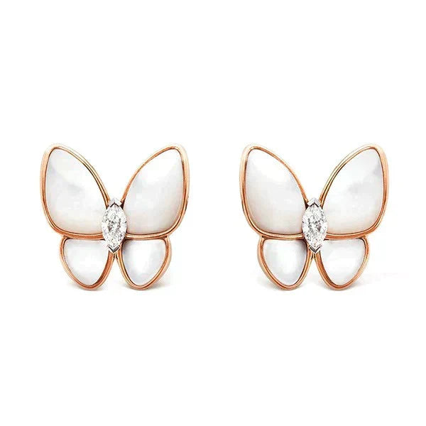 ??MIRA?¡¥BUTTERFLY MOP DIAMOND EARRINGS