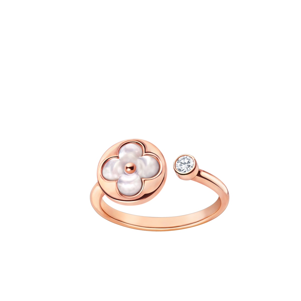 ??MIRA?¡¥SUN 1 DIAMOND PINK MOP RING