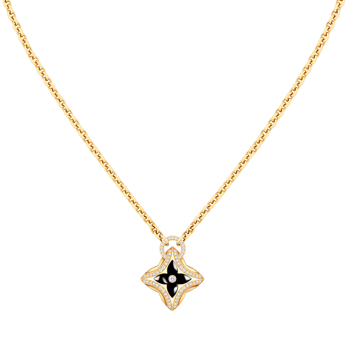 ??MIRA?¡¥STAR PEDANT PINK GOLD DIAMOND NECKLACE
