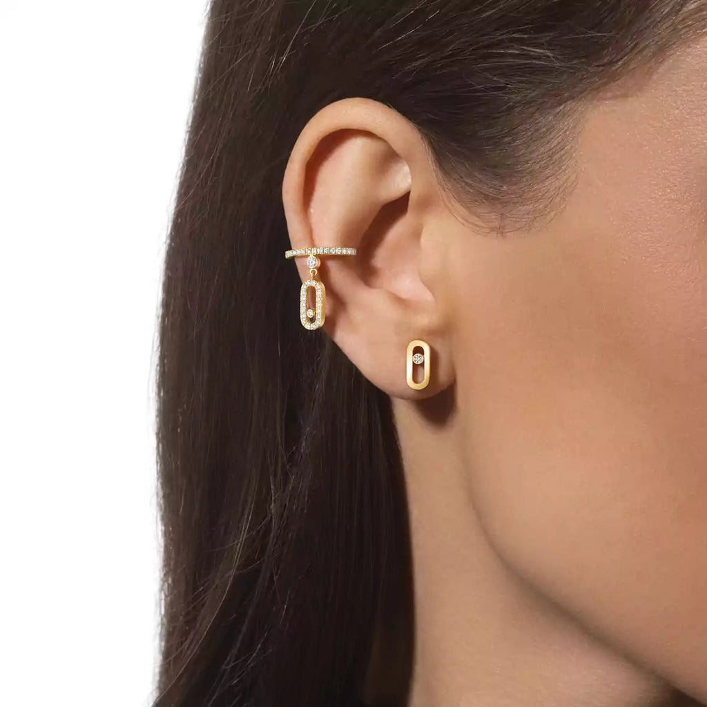 [MIRA]Move Uno Diamond Stud Earrings