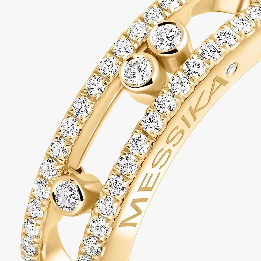 [MIRA]  Baby Move Gold Diamond Pave_ Ring