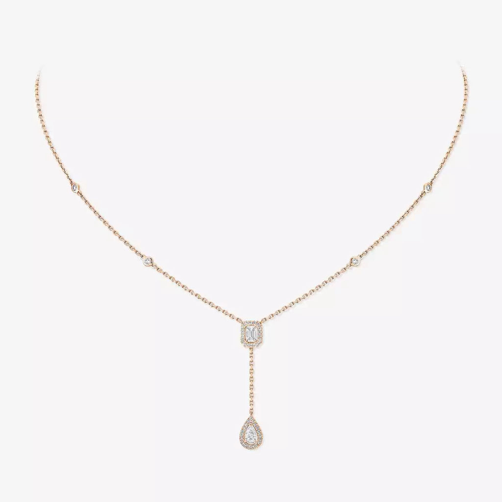 [MIRA] Gold Diamond Tie Necklace