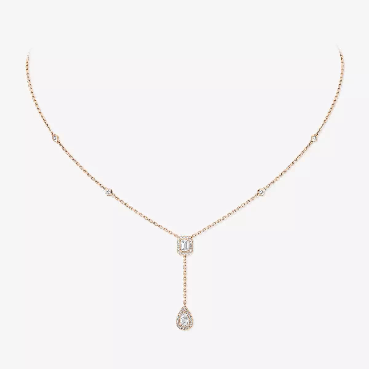 [MIRA] Gold Diamond Tie Necklace