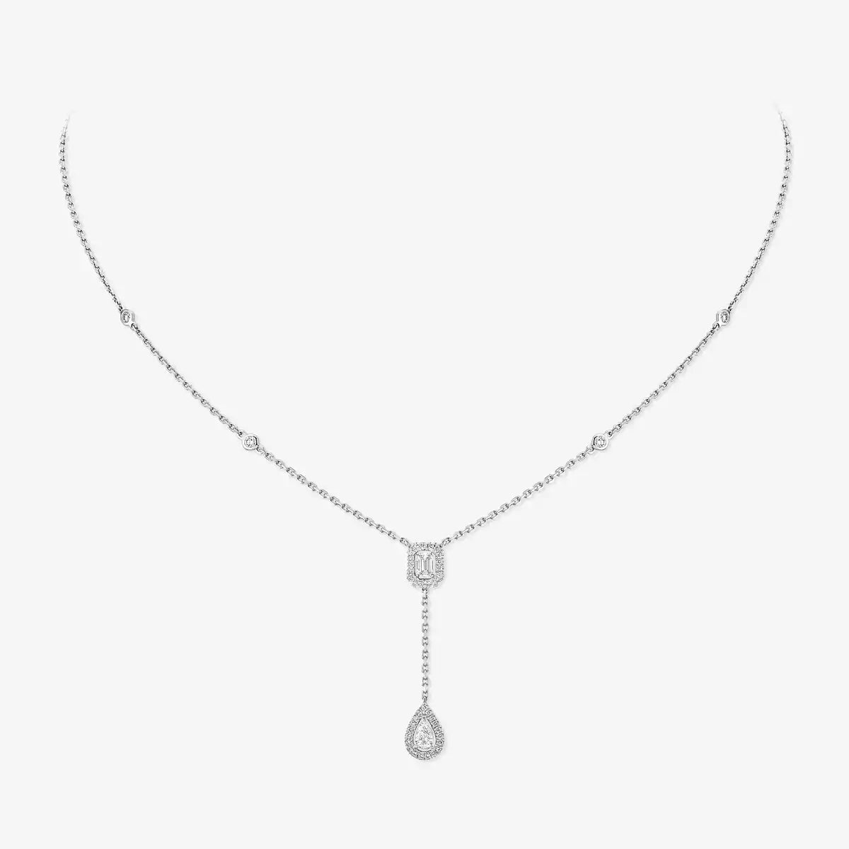 [MIRA] Gold Diamond Tie Necklace