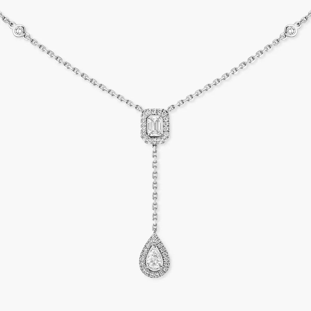 [MIRA] Gold Diamond Tie Necklace