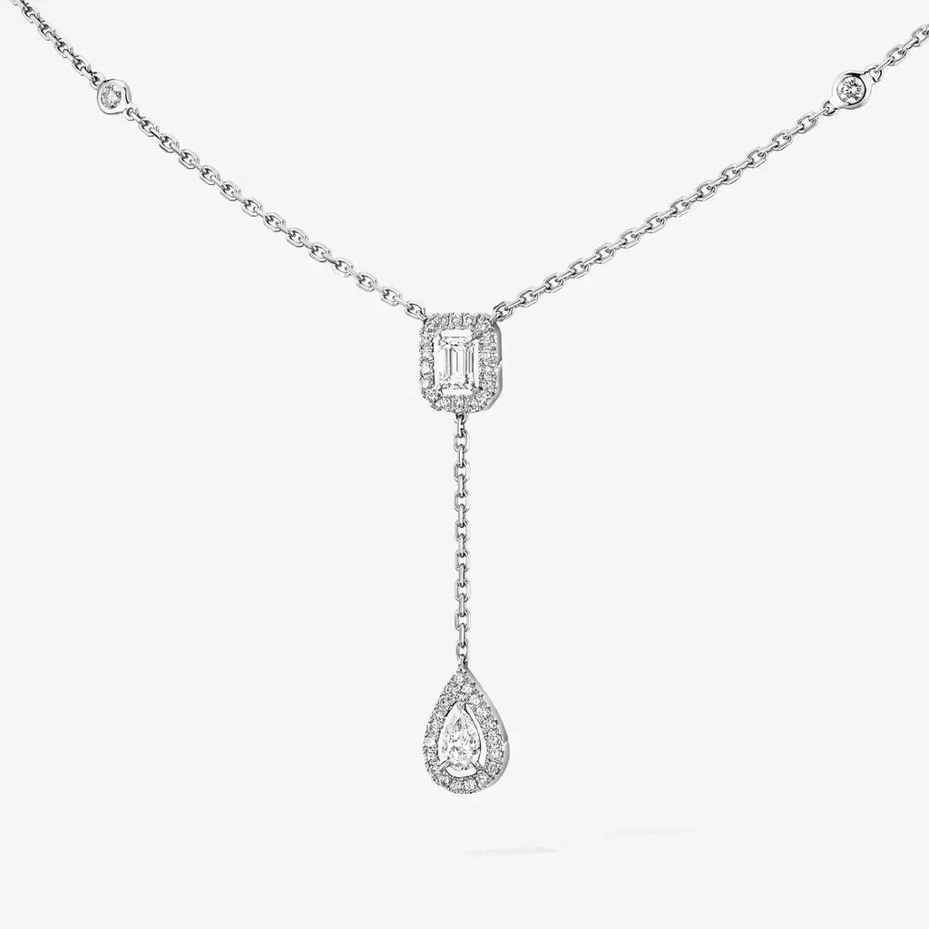 [MIRA] Gold Diamond Tie Necklace