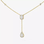 [MIRA] Gold Diamond Tie Necklace