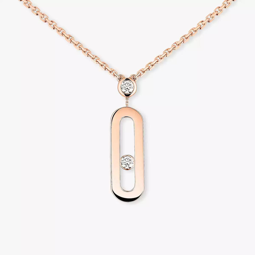 [MIRA]  Move Uno Gold Diamond Long Necklace