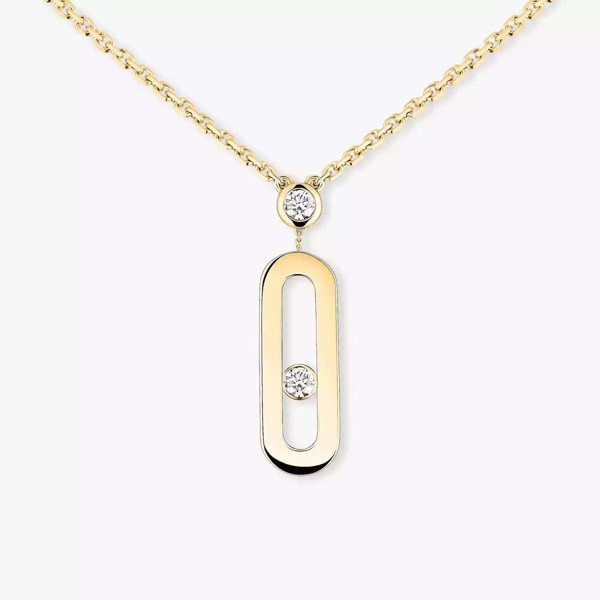 [MIRA]  Move Uno Gold Diamond Long Necklace