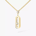 [MIRA]  Move Uno Gold Diamond Long Necklace