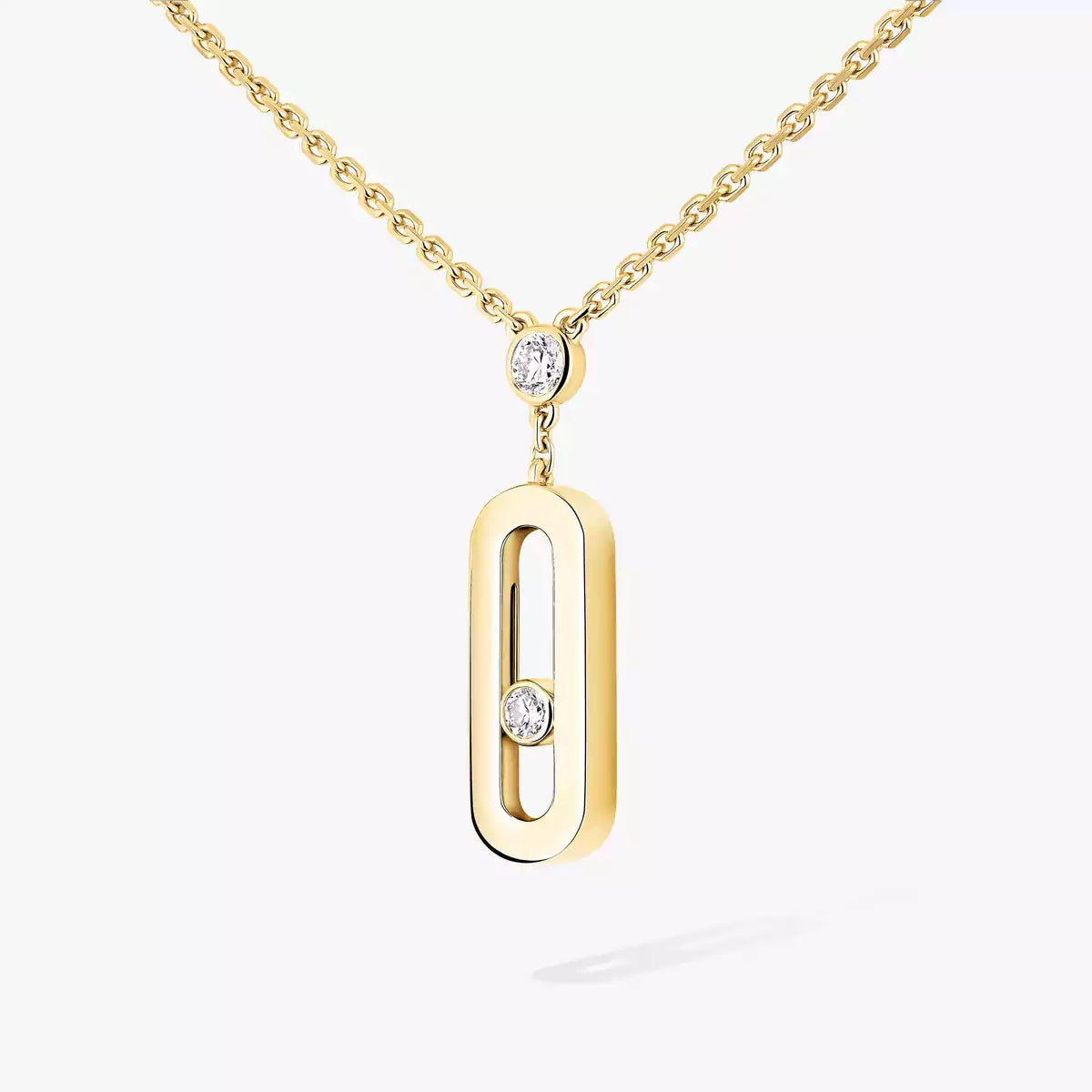 [MIRA]  Move Uno Gold Diamond Long Necklace