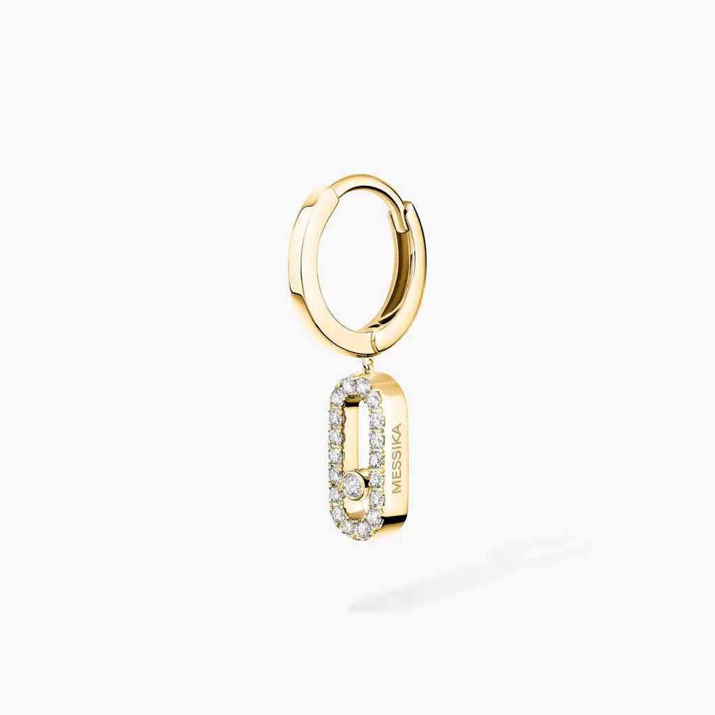 [MIRA]Move Uno Single Diamond Hoop Earring