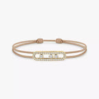 [MIRA]Messika Care(s) pink cord pavé bracelet