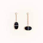 ??MIRA?¡¥CHAINE VERSO BLACK CERAMIC EARRINGS