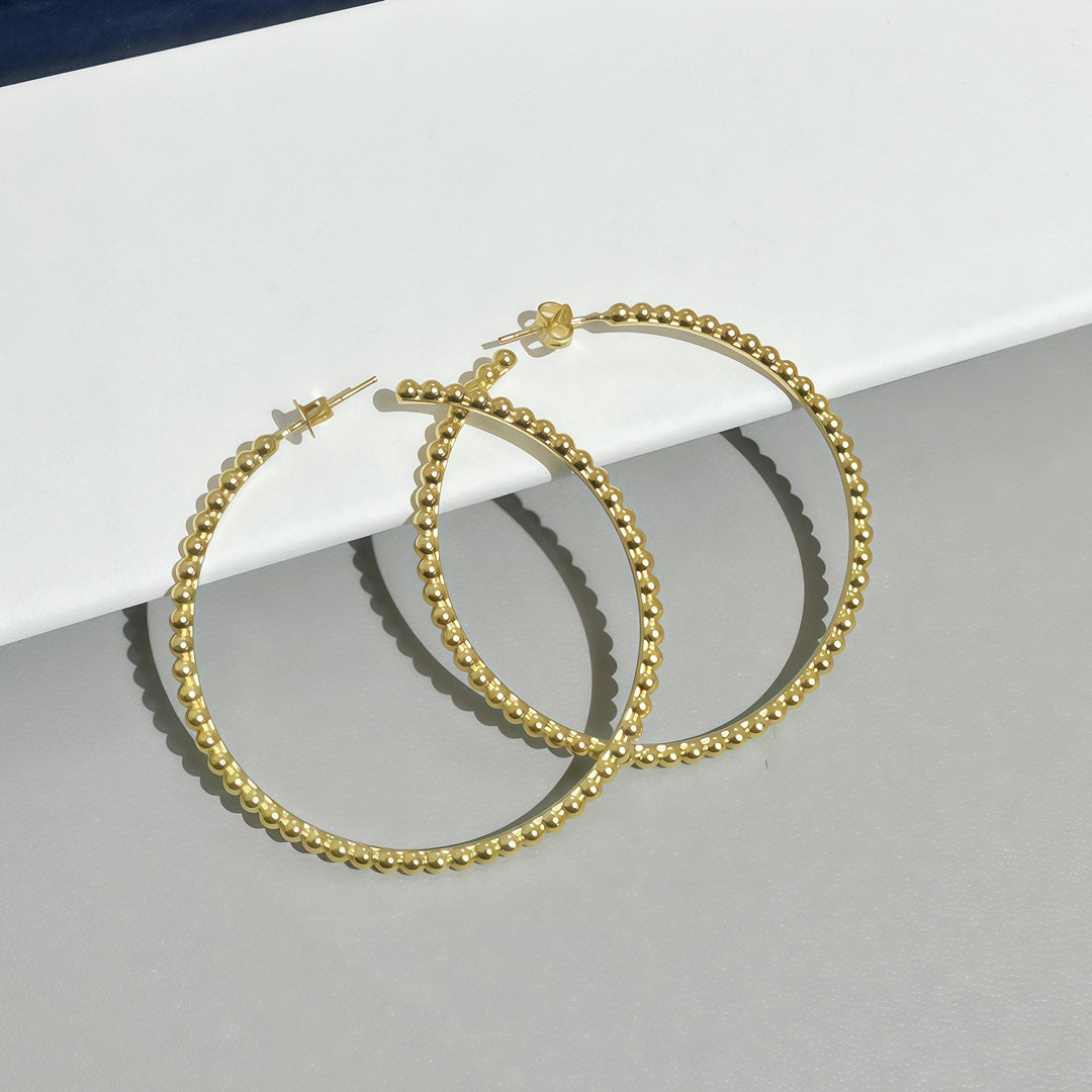 [MIRA]  SMOOTH BEAD STUD EARRINGS