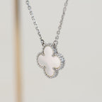 ??MIRA?¡¥CLOVER  15MM WHITE MOTHER-OF-PEARL SILVER