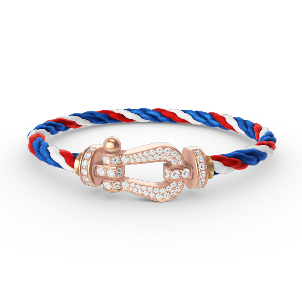 ??MIRA?¡¥FORCE LARGE HORSESHOE FULL DIAMOND BRACELET ROSE GOLD