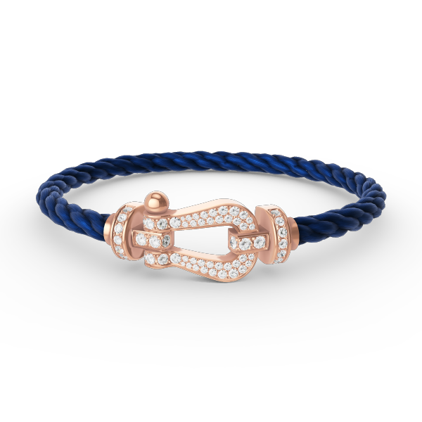 ??MIRA?¡¥FORCE LARGE HORSESHOE FULL DIAMOND BRACELET ROSE GOLD