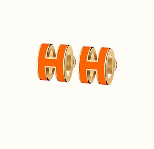 ??MIRA?¡¥MINI POP H EARRINGS ORANGE