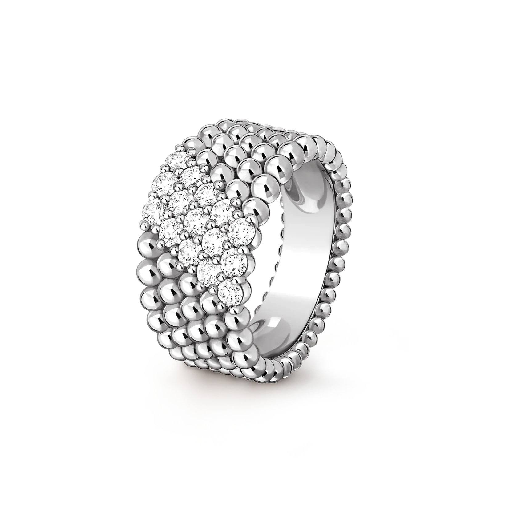 [MIRA]  PERLEE DIAMOND RING ,5-ROW DIAMOND-SET DESIGN