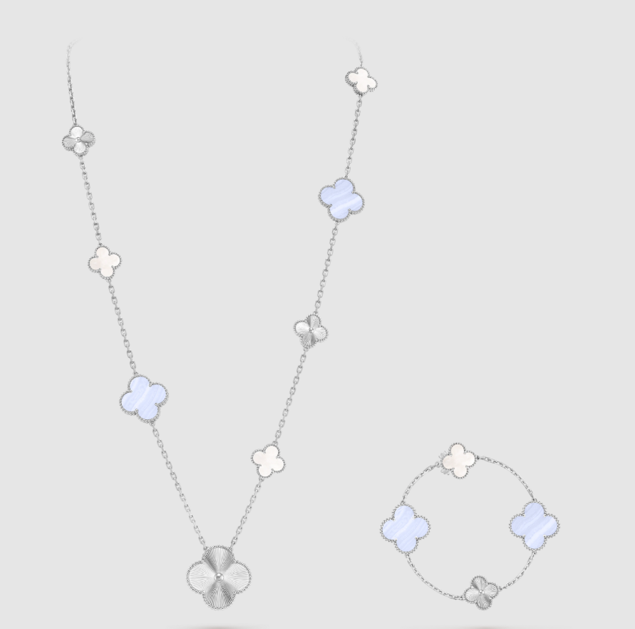 [??MIRA?¡¥] 25 NEW CLOVER 15 MOTIFS PURPLE CHALCEDONY