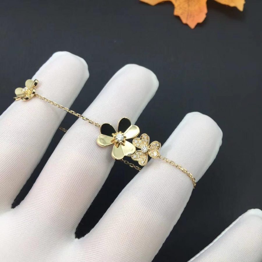??MIRA?¡¥FRIVOLE GOLD 5 FLOWERS BRACELET